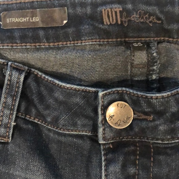 KUT From The Kloth Dark Blue Wash Straight LegJeans Size 8 Short - Picture 7 of 16